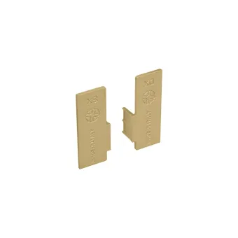 Endcaps 2 pcs. for single profile GOLA II, inner, gold