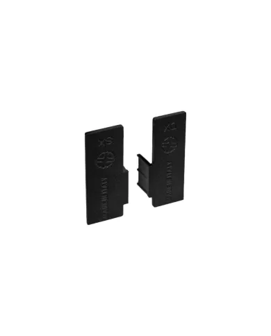 Endcaps 2 pcs. for single profile GOLA II, inner, black