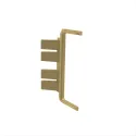 Joint for double profile GOLA II, angular, outer, gold