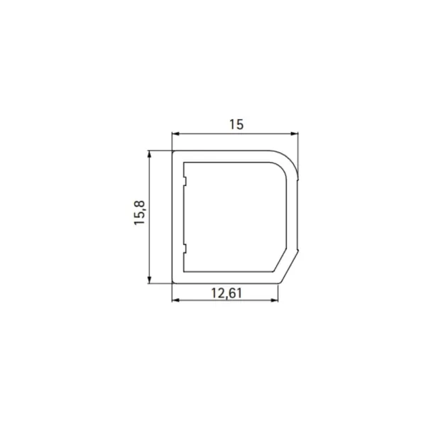 Protection profile for oven GOLA II, L3700mm, black