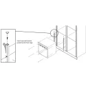 Profilis papildomas buitinei technikai GOLA II, L3700mm, juoda