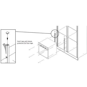 Protection profile for oven GOLA II, L3700mm, black