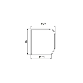 Endcap for oven protection profile GOLA II, plastic, black