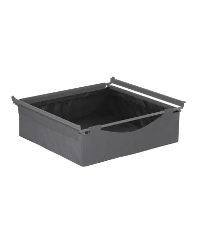 Textile basket low Norscan, W600mm, H500mm, silver