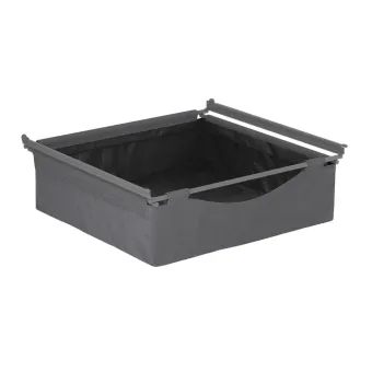 Textile basket low Norscan, W600mm, H500mm, silver