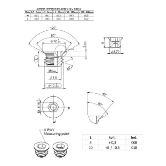 Screw-in sleve M4 L8mm