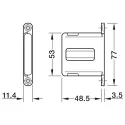 Hinge pockets Conecta, fully integrated, 2 pcs.,  with cover caps, titanium