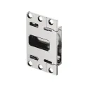 Hinge pockets Conecta, partially integrated, 2 pcs.,  with cover caps, nickel/white