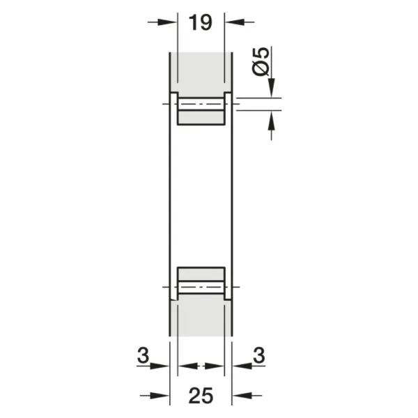 Hinge pockets Conecta, partially integrated, 2 pcs.,  with cover caps, nickel/white