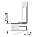 Concealed hinges Conecta, 2pcs., 94°, min.25mm wooden doors, full overlay, with soft close, titanium