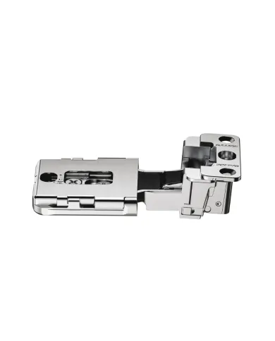 Concealed hinges Conecta, 2pcs., 94°, for aluminium frame doors, full overlay, with soft close, nickel/white