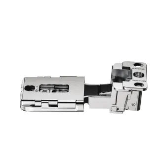 Concealed hinges Conecta, 2pcs., 94°, for aluminium frame doors, full overlay, with soft close, nickel/white