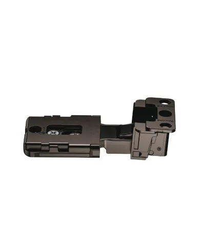 Concealed hinges Conecta, 2pcs., 94°, for aluminium frame doors, full overlay, with soft close, titanium