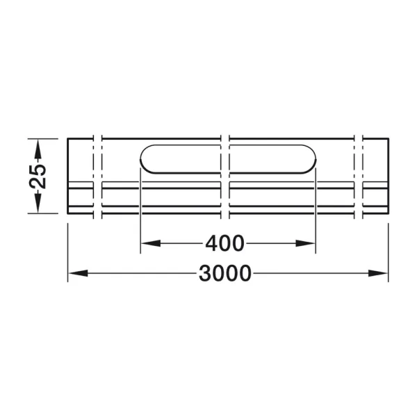 Frame profile Conecta, 25x35,2mm, L3000mm, aluminium anodized
