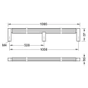 Rankenėlė 00079, cc1056mm, L1066mm, H37mm, juoda šlifuota