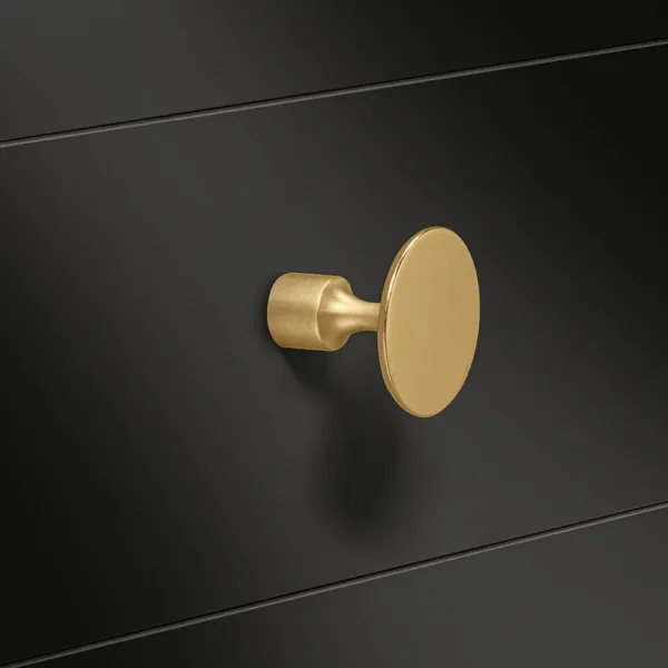 Knob FLOID, Ø35mm, H30mm, brushed gold