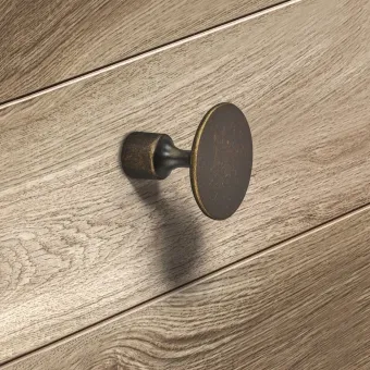 Knob FLOID, Ø35mm, H30mm, antique brass