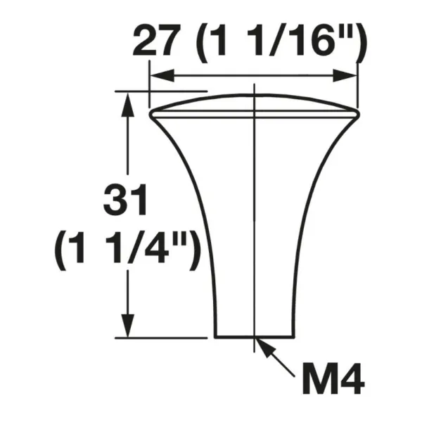 Rankenėlė vieno taško H2525, 26x31mm, auksas šlifuotas