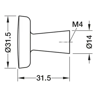 Rankenėlė vieno taško H2570, 32x32mm, chromas