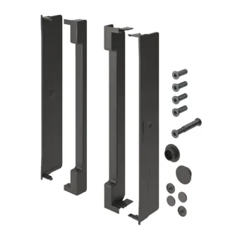 Mechanizmas FREE SLIM FLAP 1.12, įfrezuojamas, juodas