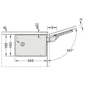 Mechanism FREE SLIM FLAP 1.10 push, screwed-in, black