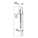 Mechanism FREE SLIM FLAP 1.10 push, screwed-in, black
