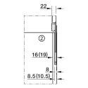 Mechanism FREE SLIM FLAP 1.10 push, milled, anthracite