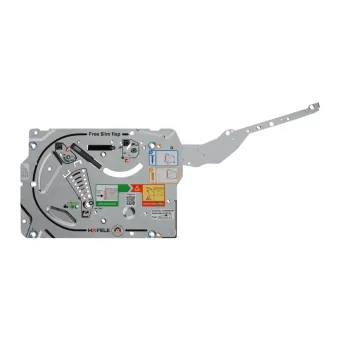 Mechanizmas FREE SLIM FLAP 1.10 push, įfrezuojamas, pilkas