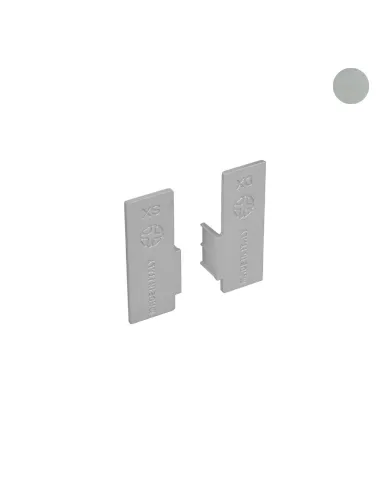 Endcaps 2 pcs. for single profile GOLA II, inner, stainless steel