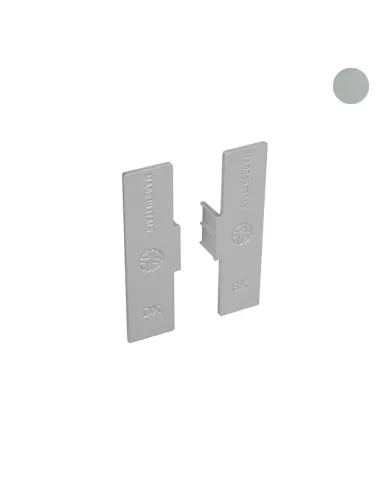 Endcaps 2 pcs. for double profile GOLA II, inner, stainless steel