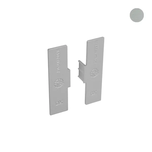 Endcaps 2 pcs. for double profile GOLA II, inner, stainless steel