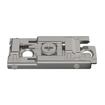 Straight mounting plate for hinge Metalla 540 Clip, H0mm, nickel 