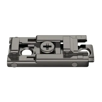 Straight mounting plate for hinge Metalla 540 Clip, H0mm, black