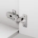 Hinge Metalla 540 Clip, Ø35mm, opening angle 110°, half overlay, with soft closing, 45/9.5, black