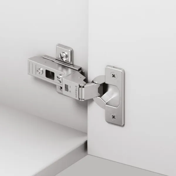 Hinge Metalla 540 Clip, Ø35mm, opening angle 110°, half overlay, with soft closing, 45/9.5, black