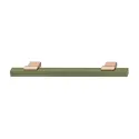 Handle 00065, cc160mm, L242mm, H37.5mm, metallic green / matt rose gold