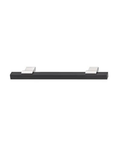 Handle 00065, cc160mm, L242mm, H37.5mm, matt black/nickel brushed