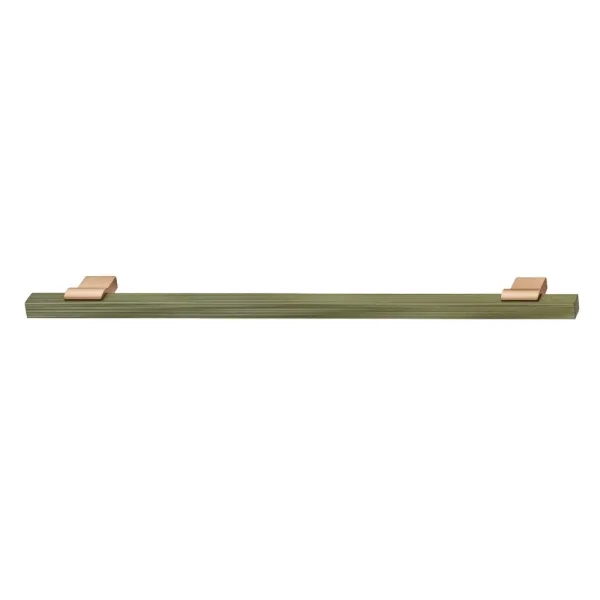 Rankenėlė 00065, cc320mm, L402mm, H37.5mm, žalia metallic/rožinis auksas matinis