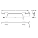 Rankenėlė 00065, cc320mm, L402mm, H37.5mm, žalia metallic/rožinis auksas matinis