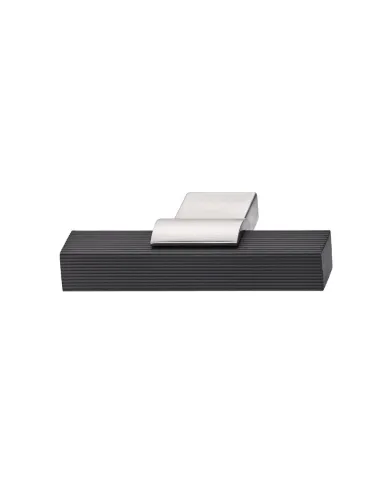 Knob 00066, 82x37.5x22mm, matt black/nickel brushed