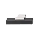 Rankenėlė vieno taško 00066, 82x37.5x22mm, juoda matinė/nikelis šlifuotas