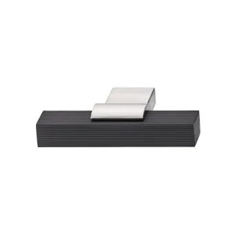 Rankenėlė vieno taško 00066, 82x37.5x22mm, juoda matinė/nikelis šlifuotas