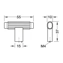 Knob 00078, L55mm, H37mm, bronze brushed