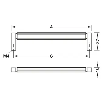 Rankenėlė 00079, cc160mm, L170mm, H37mm, bronza šlifuota