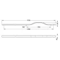 Handle 00081, cc1056mm, L1135mm, matt chrome