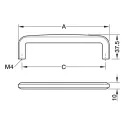 Handle H2590, cc160mm, L172mm, matt black