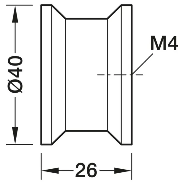 Rankenėlė vieno taško 32164, Ø40x26mm, lakuotas ąžuolas