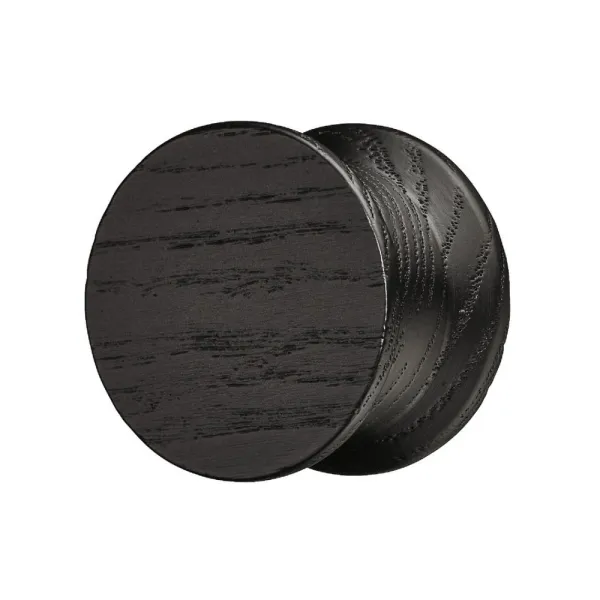 Knob 32164, Ø40x26mm, lacquered black ash