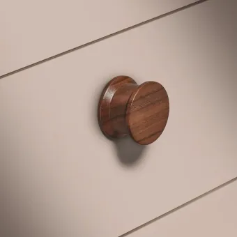 Rankenėlė vieno taško 32164, Ø40x26mm, lakuotas uosis juoda