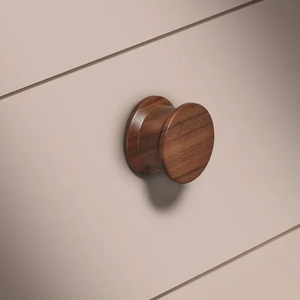 Knob 32164, Ø40x26mm, lacquered black ash